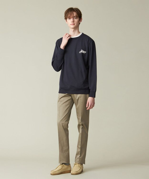 J.PRESS MEN インレージャージー ロゴトレーナー ネイビー系