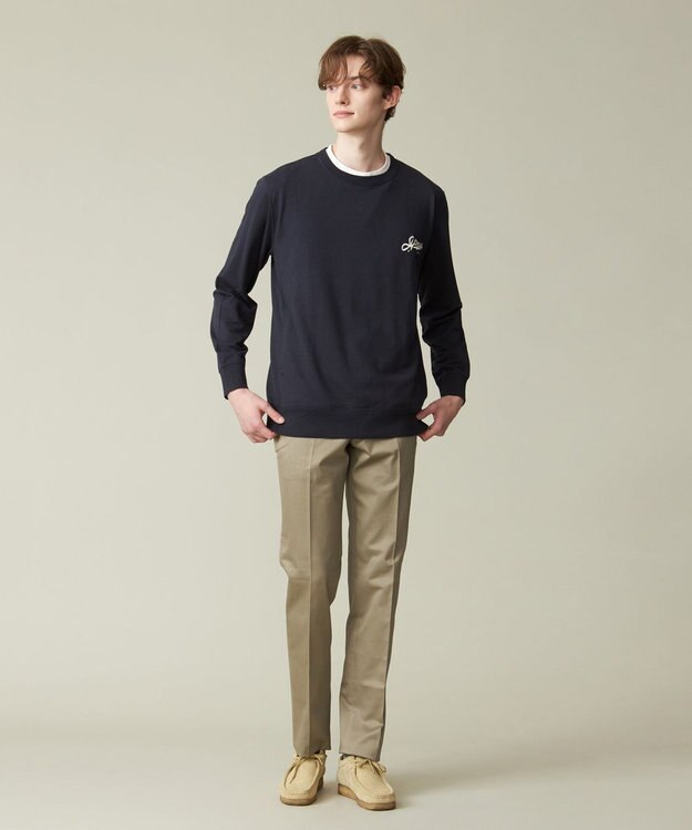 J.PRESS MEN インレージャージー ロゴトレーナー ネイビー系