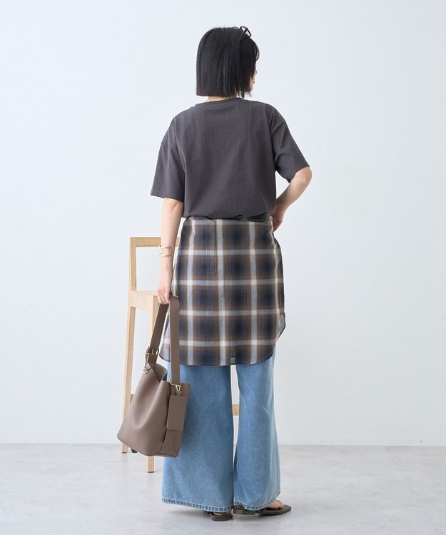 AMERICAN HOLIC 刺繍&フォトプリントTシャツ Charcoal Gray