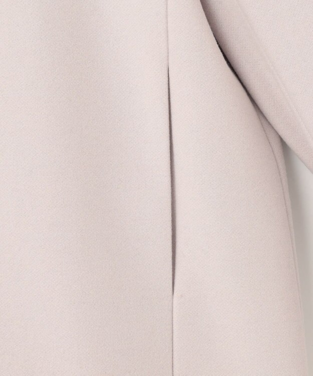 組曲 L 【2WAY】ウールモッサ ショートコート アイスグレー系