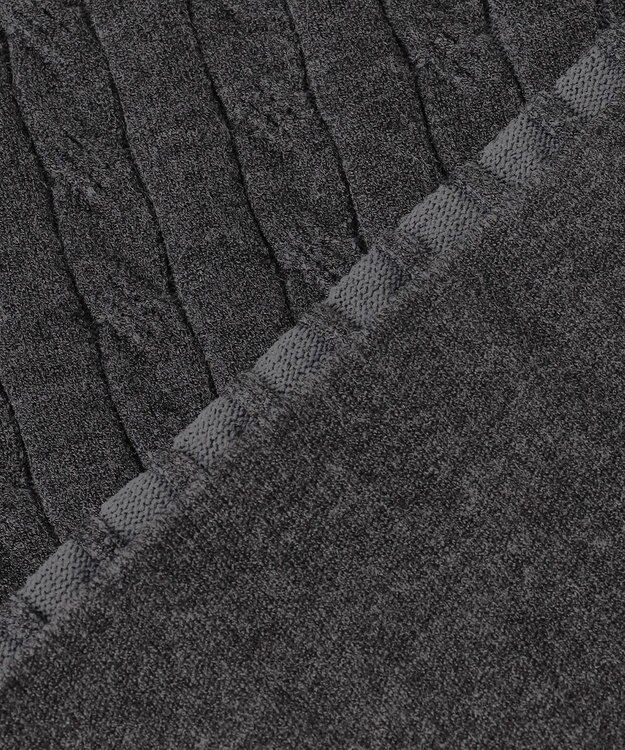 J.PRESS MEN 【ストレッチ性 / イージーケア】【FLEX YARN】ケーブルニットブルゾン型カーディガン グレー系