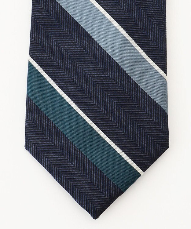 J.PRESS MEN 【STRUCTURE MIX COLLECTION】レジメンタル ネクタイ ネイビー系1
