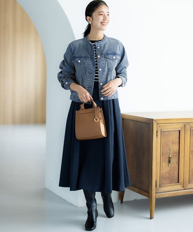 組曲 S 【23AW】パールボタンデニム ジャケット ブルー系