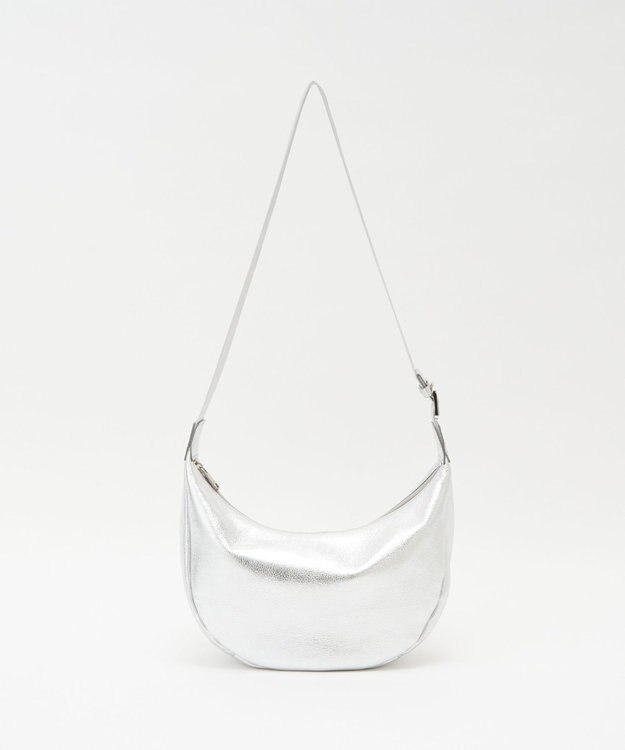 russet ソフトレザーラウンドショルダーバッグ【シルバー】(CE-1470-WEB) Silver