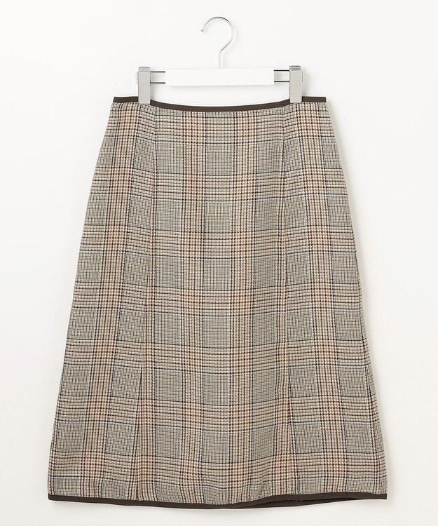 J.PRESS LADIES S 【リバーシブル】リバーチェック スカート ベージュ系