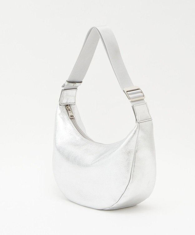 russet ソフトレザーラウンドショルダーバッグ【シルバー】(CE-1470-WEB) Silver