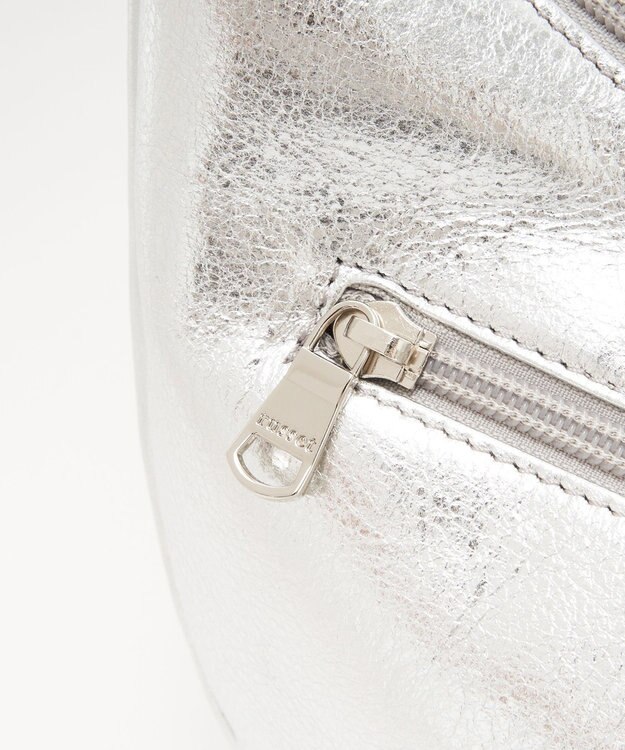 russet ソフトレザーラウンドショルダーバッグ【シルバー】(CE-1470-WEB) Silver