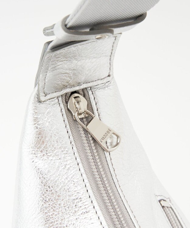 russet ソフトレザーラウンドショルダーバッグ【シルバー】(CE-1470-WEB) Silver