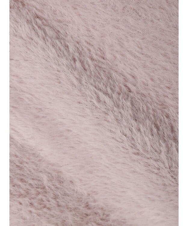 earth music&ecology ロングシャギーＶネックカーディガン Pink Beige