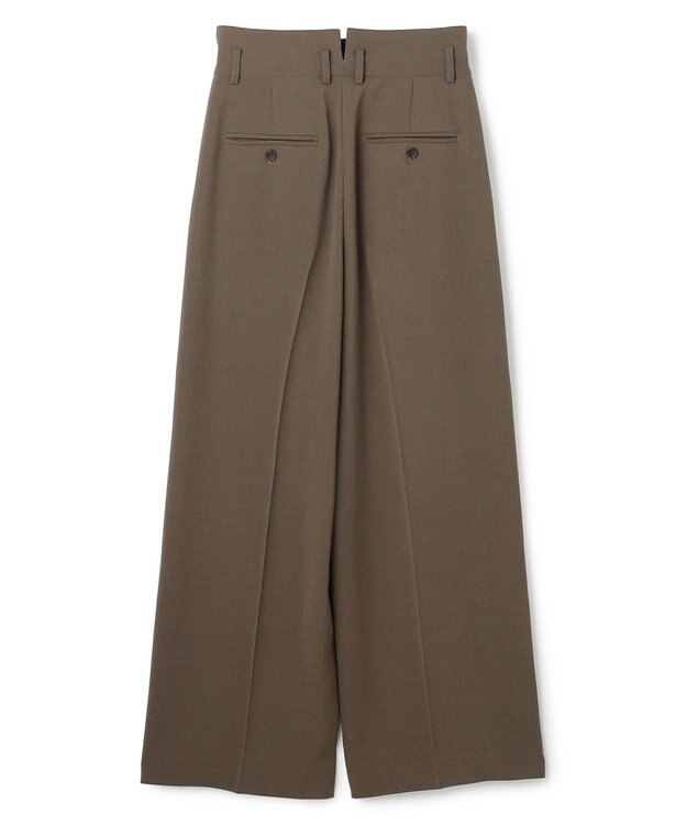 uncrave ドライタッチトロ ワイドトラウザー ベージュ系