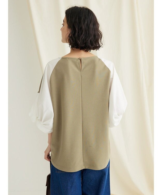 CRAFT STANDARD BOUTIQUE 袖ねじり切り替えプルオーバー Khaki