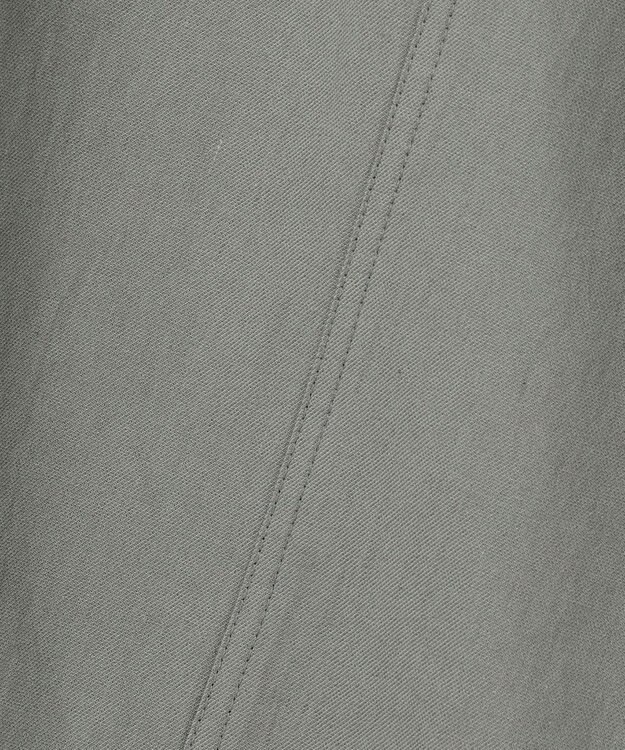 23区 L 【先行予約】スラブツイルストレッチ Iライン スカート カーキ