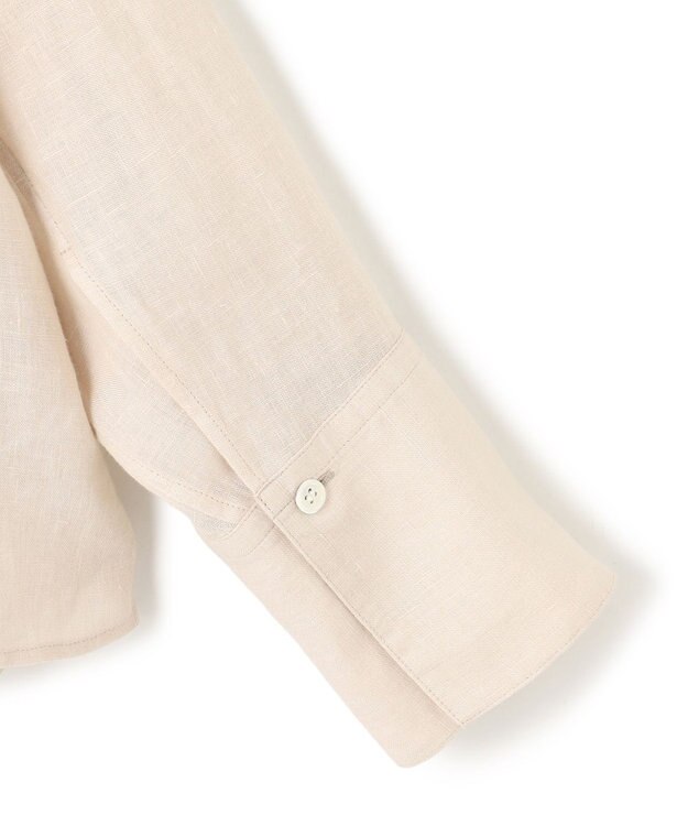 23区 【洗える】LIBECO クロップド シャツ ベージュ
