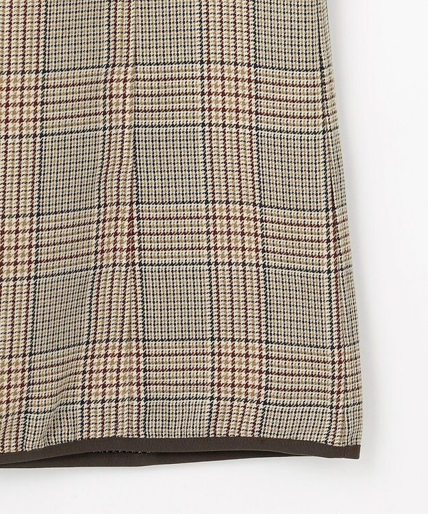 J.PRESS LADIES S 【リバーシブル】リバーチェック スカート ベージュ系