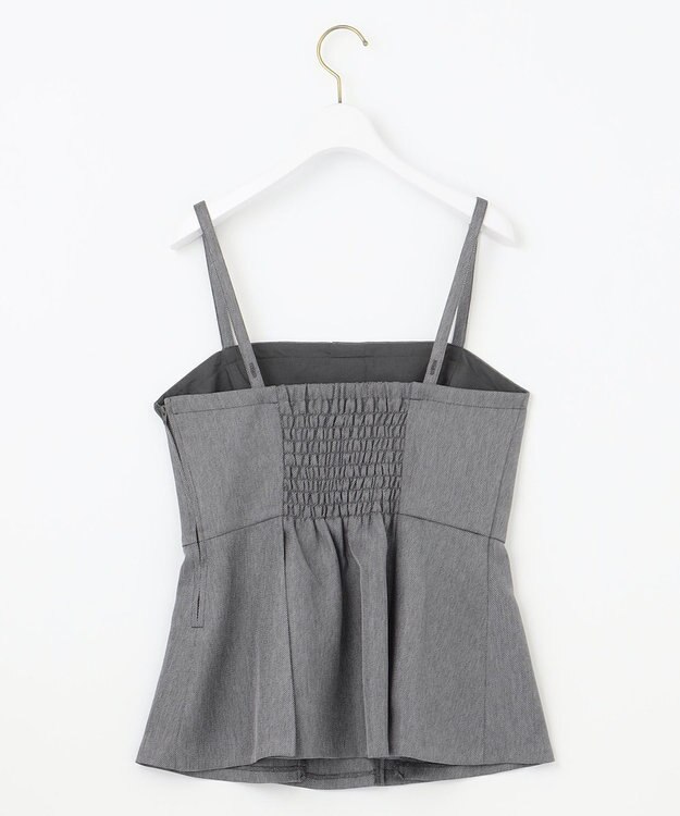 ANY SIS L 【洗える】ビスチェ & ワイドパンツ セット グレー