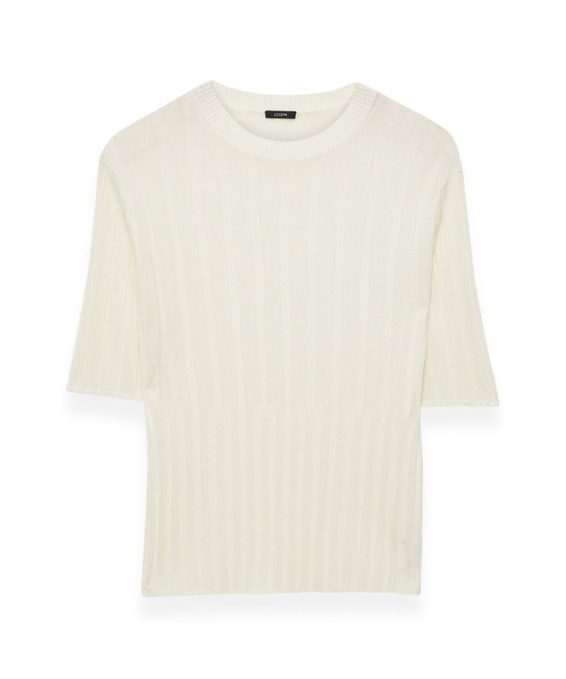 JOSEPH 【洗える】クリスピーレーヨン　ニットTシャツ Ivory