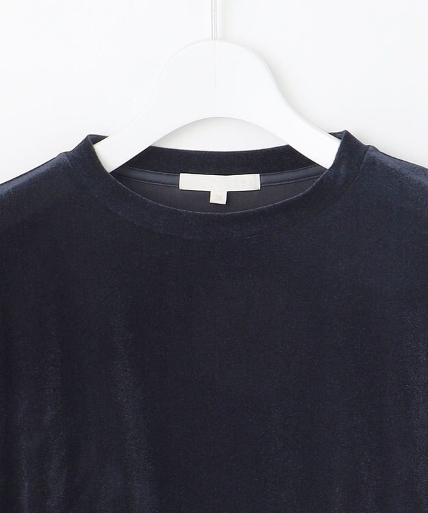自由区 L 【SHIHOさん着用】シアーベロア カットソー ネイビー