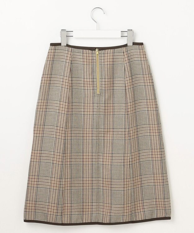 J.PRESS LADIES S 【リバーシブル】リバーチェック スカート ベージュ系