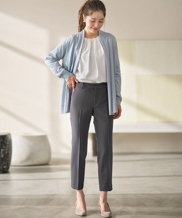 組曲 L 【WEB限定】ジョーゼットシフォン パフスリーブブラウス アイボリー系