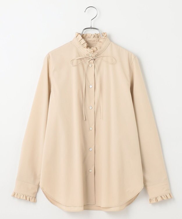 #Newans フリルカラーノーブルブラウス ベージュ