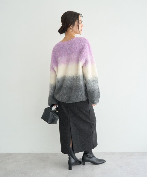 YECCA VECCA グラデーションシャギーニット Lavender