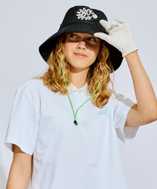 PW CIRCULUS 【手洗い洗濯可 / 小さくたためる】【UNISEX】NEW！ポケッタブルバケットハット  ゴルフ ブラック系