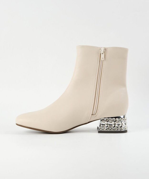 BONTRE 【MIONOTIS/ミオノティス】ビジューヒールブーツ/40712 ベージュ