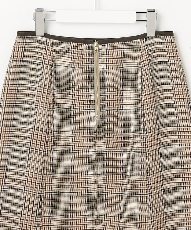 J.PRESS LADIES S 【リバーシブル】リバーチェック スカート ベージュ系