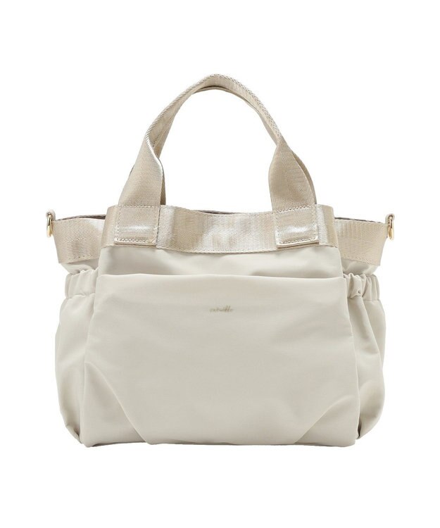 Green Parks ａｎｄｍｉｋｋａ．２ＷＡＹベルトトートバッグ Light Beige