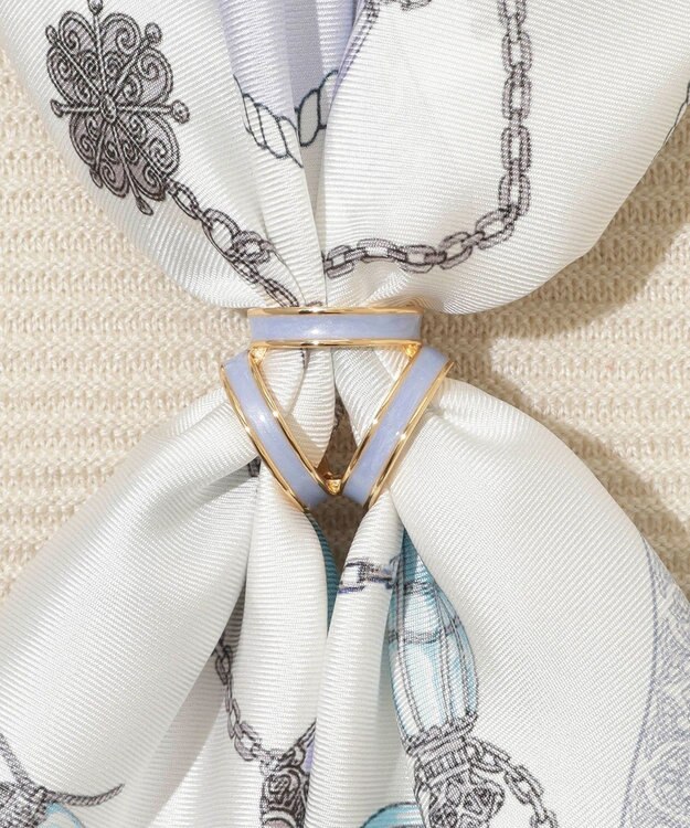 MOONBAT Luna Luce(ルナルーチェ)スカーフリング パール調 3Ring お手持ちのスカーフを通すだけ ギフト ペールスカイ