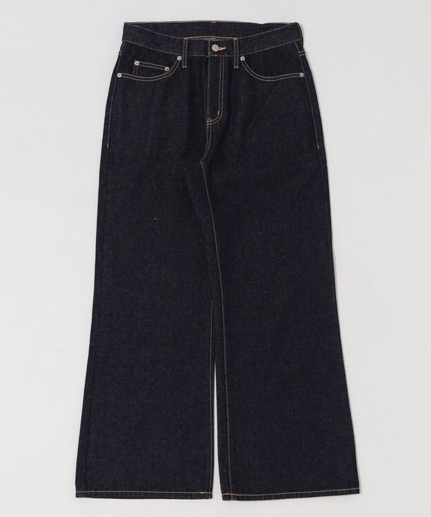 WEGO 【ユニセックス着用ITEM/ウエスト調整可】フレアデニムパンツ デニムインディゴ
