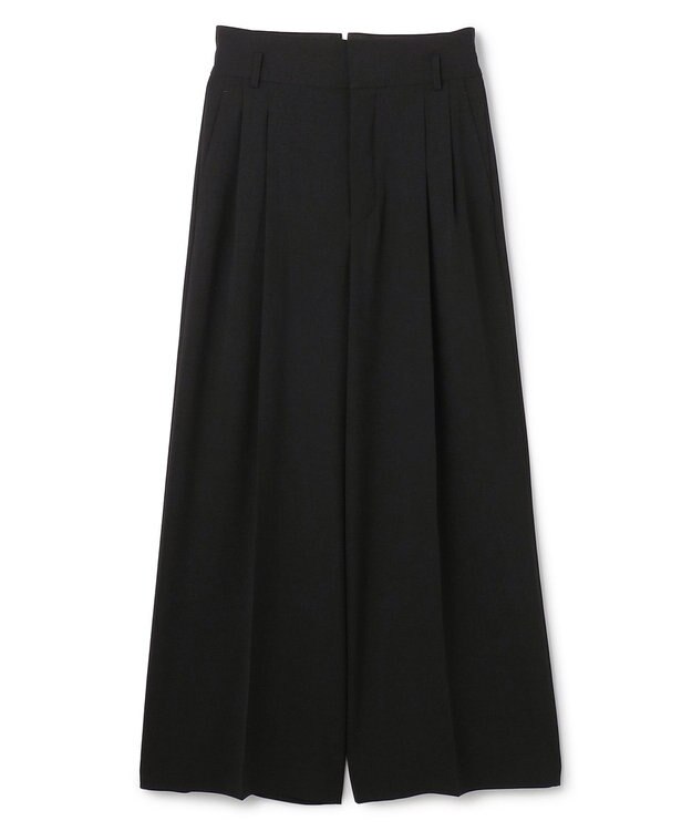 uncrave ドライタッチトロ ワイドトラウザー ブラック系