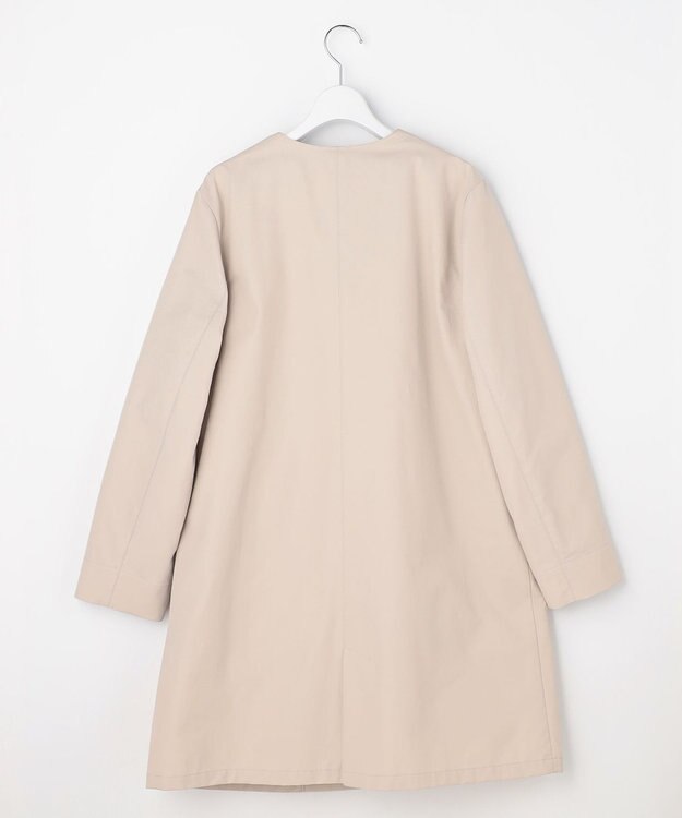 J.PRESS LADIES S 【2way】VINAジェットオックス ノーカラー コート グレージュ系
