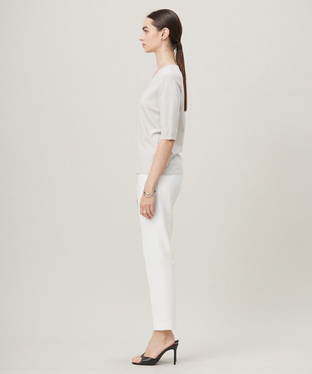 ICB 【洗える】シンセティックハイゲージ 半袖ニット トープ系