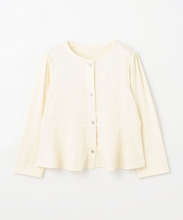 組曲 KIDS 【UVカット・接触冷感】【110-140㎝】サラリとスナップ カーディガン アイボリー