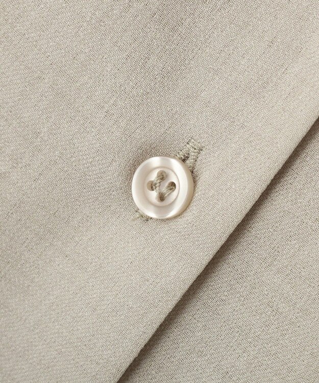 Green Parks 開襟シアーシャツジャケット Gray Beige