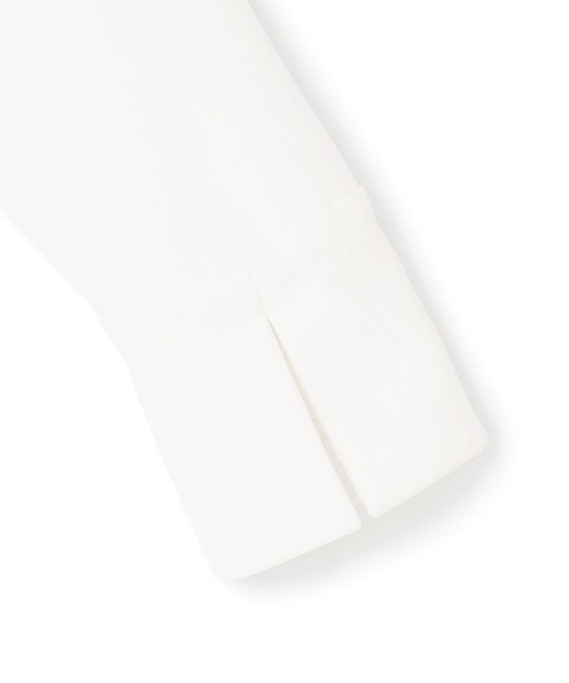 ICB L 【WEB限定カラーあり】マラボーテＷジョーゼット ボウタイ付きシャツカラートップス オフホワイト×レース襟［WEB限定］