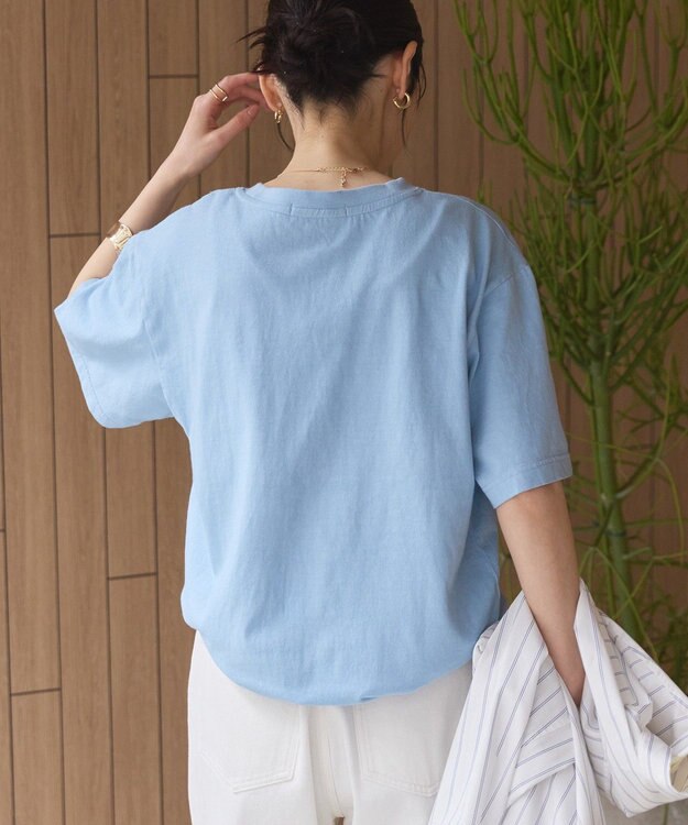 AMERICAN HOLIC ガーメントダイ加工無地Ｔシャツ Blue