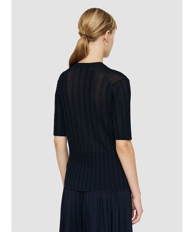 JOSEPH 【洗える】クリスピーレーヨン　ニットTシャツ Navy