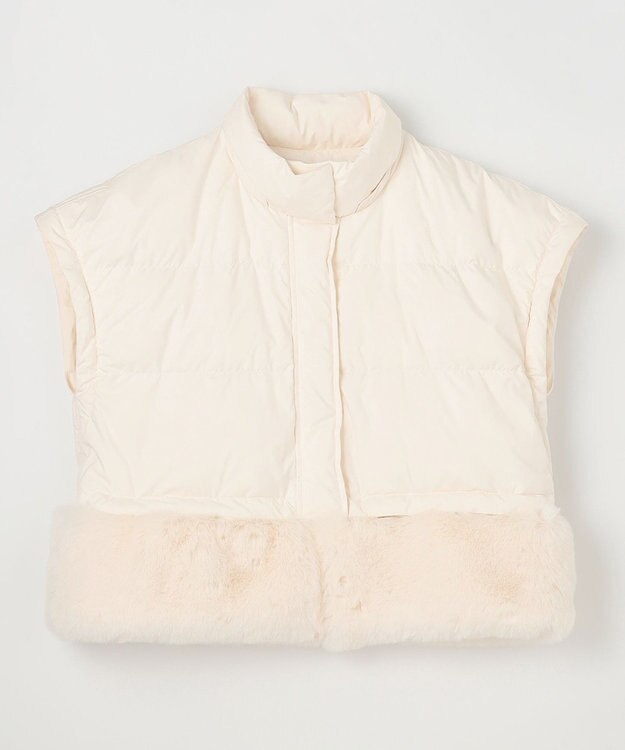 GRACE CONTINENTAL ヘムファーショートダウンジャケット キナリ