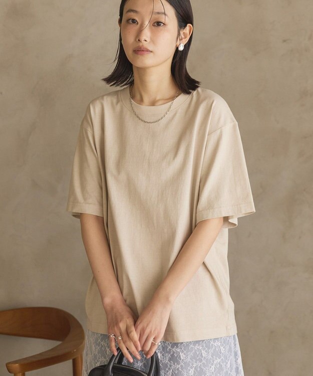 AMERICAN HOLIC ガーメントダイ加工無地Ｔシャツ Beige