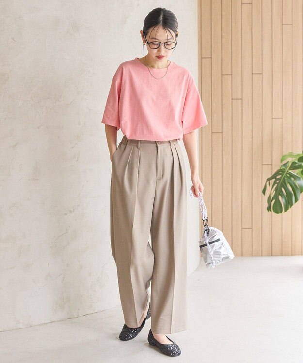 AMERICAN HOLIC ガーメントダイ加工無地Ｔシャツ Pink