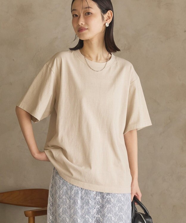 AMERICAN HOLIC ガーメントダイ加工無地Ｔシャツ Beige