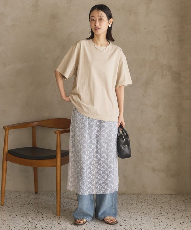 AMERICAN HOLIC ガーメントダイ加工無地Ｔシャツ Beige