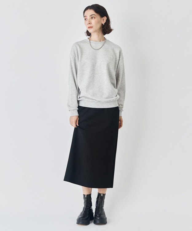 UNFILO 【野呂佳代さん着用】BEAUTY FORM JERSEY Iラインスカート ブラック