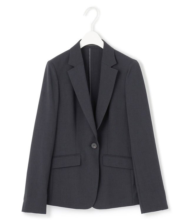 ICB L 【接触冷感・速乾・防シワ・洗える】 レーヨンライクトロ テーラードジャケット ネイビー系