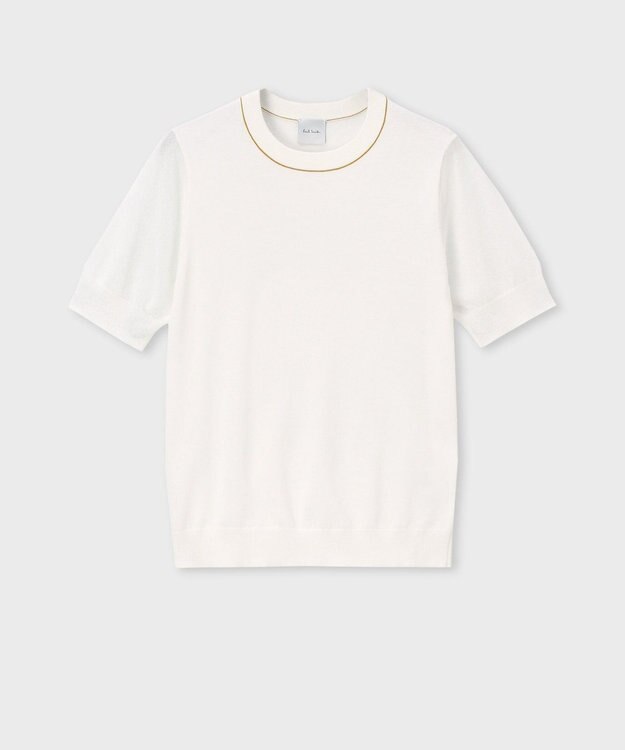 Paul Smith 【洗える】シアー コンビネーション ニット ホワイト