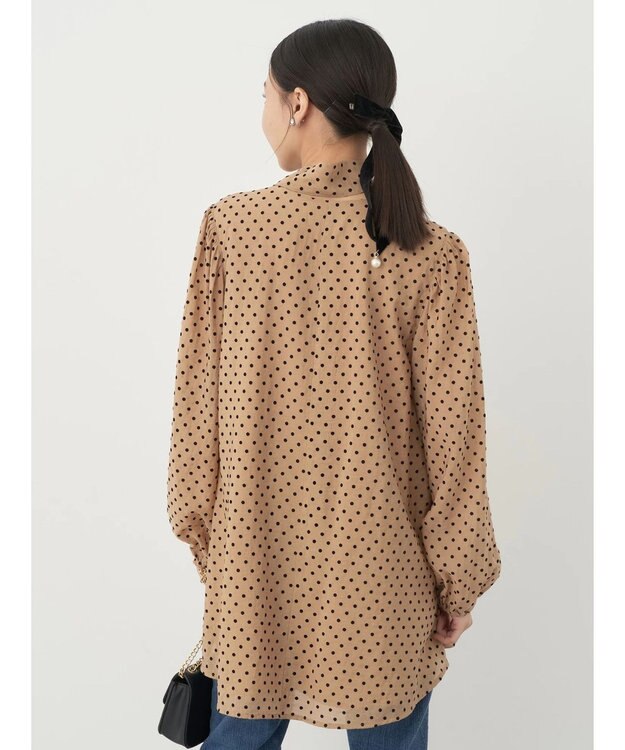 earth music&ecology ドットチュニック丈リボン付きワンピース Dot