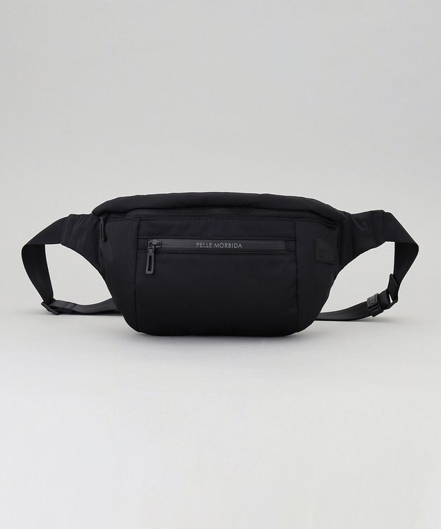 GOTAIRIKU 日本製【PELLE MORBIDA】DICROS SOLO ウエスト型ショルダーバッグ ブラック系