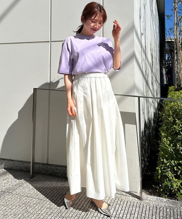 UNFILO FINE MOVE タックフレアスカート オフ